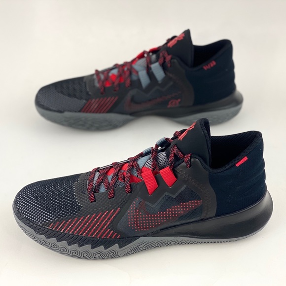 Nike Flytrap 5 Bred Men's Basketball Shoes Sneakers Black Red CZ4100 003 - Picture 2 of 11